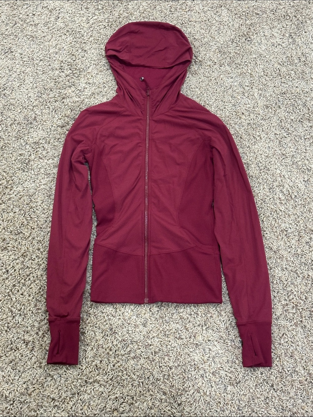 Women's Lululemon Reversible Maroon Hooded Zip-Up Jacket